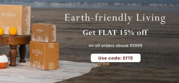 Earth-friendly Living Sale - Flat 15% OFF Coupon applicable on orders above Rs 3999