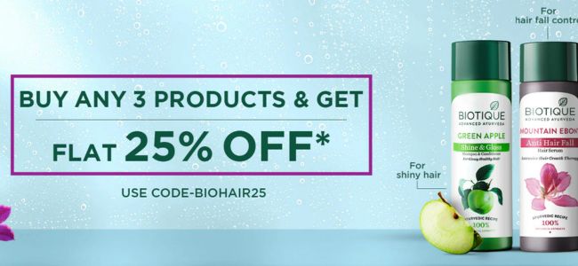 Buy any 3 Products and Get Extra 25% OFF on Hair Care Range