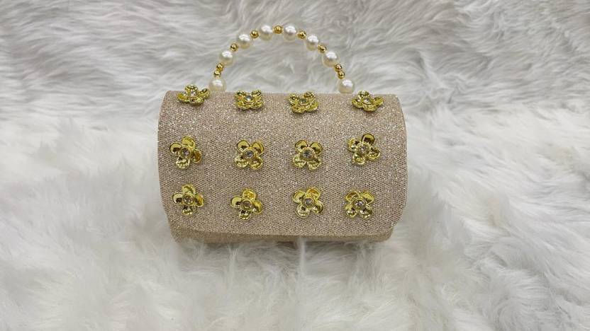 Faith Enterprises Party Beige Clutch