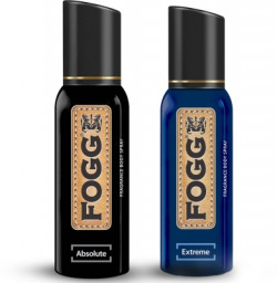 FOGG Fantastic Absolute & Extreme No Gas Body Spray - For Men(300 ml, Pack of 2)