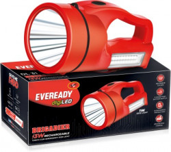EVEREADY Digi LED DL31 Rechargeable Flashlight with Side Light Torch(Red, 8.9 cm, Rechargeable)