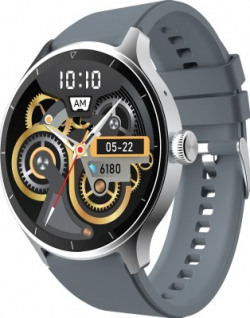 beatXP Flux 1.45 (3.6 cm) Bluetooth Calling smartwatch with round HD display Smartwatch(Ice Silver Strap, Free Size)