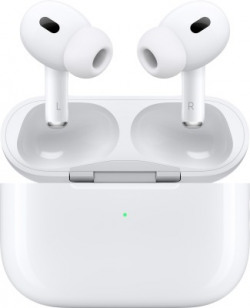 APPLE AirPods Pro (2nd generation) with MagSafe Case (USB-C) Bluetooth Headset(White, True Wireless)