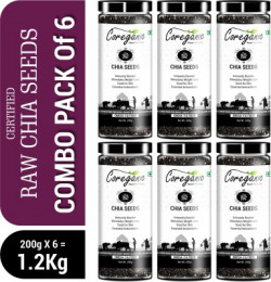 Coreganic Certified Raw Chia Seeds(1200 g, Pack of 6)