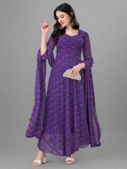 PMD Fashion Women Bandhani Anarkali Kurta(Multicolor)