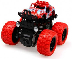 Zenex store Monster truck toys car for kids 4 wheel Friction push to go speed monster truck (RED, Pack of: 1)(Red)