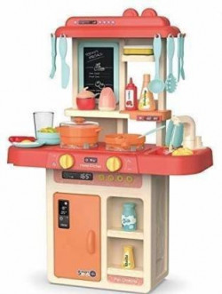 HIM TAX 36-Piece Kitchen Set, Music,Real Water Tap, Actually Feel of Kitchen for Your Kids