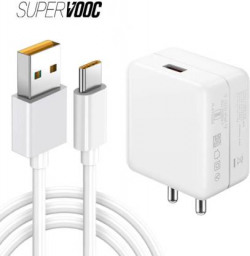 MAK 65 W Supercharge 6 A Mobile Charger with Detachable Cable(SuperDart Charge Compatible For Realme gt neo 2, X7 Pro, 9 Pro+ & Other, White, Cable Included)
