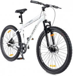 Urban Terrain BOLT UT5000S27.5 Steel MTB-Disc Brakes, and Mobile Tracking App Tracking 27.5 T Road Cycle(Single Speed, White, Black)