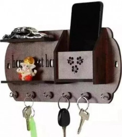 DRNYA Wood Key Holder(6 Hooks)
