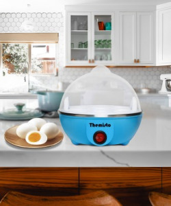 tHemiStO 350 W Egg Boiler/Poacher/Cooker for Steaming, Cooking & Boiling (TH-610(7 eggs)) Egg Cooker(Blue, 7 Eggs)