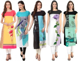 DSK STUDIO Women Printed A-line Kurta(Multicolor)