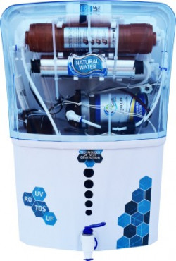 AQUA Storm Model With Copper Filter 12 L RO + UV + UF + TDS Water Purifier(White, Blue)
