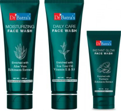 Dr Batra's Face Wash Daily Care - 100 gm, Face Wash Moisturizing - 100 gm and Face Wash Instant Glow - 50 gm(3 Items in the set)