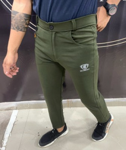 We Perfect Regular Fit Men Green Trousers