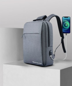 Travalate With USB Charging Port for Travel, Office for Men & Women 24 L Laptop Backpack(Grey)