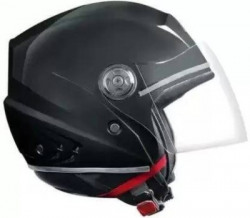 HGT SELL WISER BLACK TRACK UNISEX HELMET FOR MOTORBIKE & SCOOTY Motorbike Helmet(Black)
