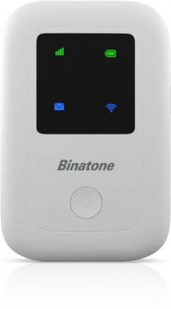 Binatone 4G MIFI Device BMF423 3G/4G LTE Advanced 150 Mbps Mobile Wi-Fi Hotspot Device Data Card(White)