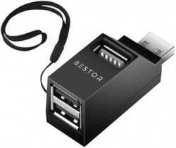 Bestor 3 Port USB Hub High Speed Splitter Plug ,Data USB Hub Transfer Adapter Expansion for PC Notebook Laptop Computer Mac Linux Windows HDMI Connector, USB Charger, USB Hub(Black)