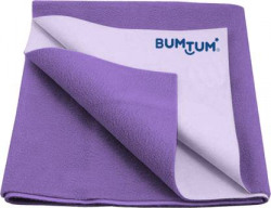 BUMTUM Cotton, Fleece Baby Bed Protecting Mat(Lilac, Small)