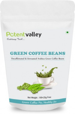 Potentvalley Decaffeinated Arabica Unroasted Green Coffee Beans for fast weight loss Fat Burn Coffee Beans(100 g, Green Coffee Flavoured)