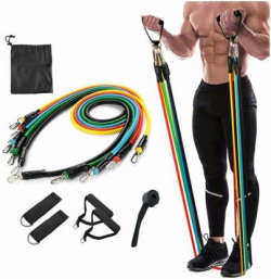 KAYKUS Resistance Set Tubes for Fitness Home Gym Exercise Workout Resistance Band(Multicolor, Pack of 1)