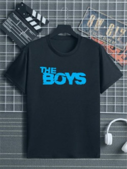 METRONAUT Typography Men Round Neck Black T-Shirt
