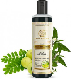 KHADI NATURAL Amla & Bhringraj Hair Cleanser/Shampoo(210 ml)