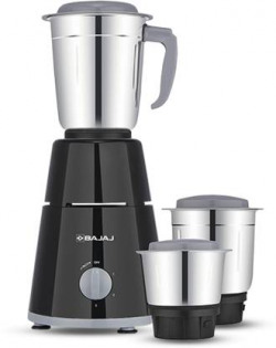 BAJAJ 410569 GX 1 500 W Juicer Mixer Grinder (3 Jars, Black)