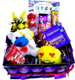Bscreation Square Shaped Mouthwatering Birthday Gift Hamper