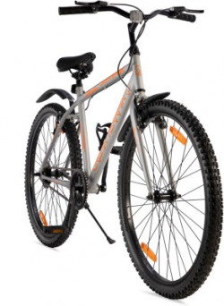 Urban Terrain Denver with Complete Accessories & Mobile Tracking App 27.5 T Hybrid Cycle/City Bike(Single Speed, Silver, Black)