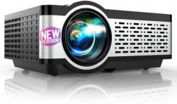 Egate i9 Pro-Max 1080p Native Full HD, (300 ANSI) LED 4k support (4500 lm / 1 Speaker / Remote Controller) with 210 (534 cm) Screen, Widescreen LTPS | 3W Speaker | AV, VGA, HDMI, SD Card, USB, Audio Out Projector(White)