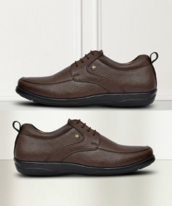 Restroad Brown formal shoe for Mens Lace Up For Men(Brown)