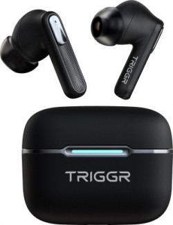 TRIGGR Ultrabuds N1 with ENC, 40H Battery, Trucomm Calling, 40ms Latency Gaming, v5.3 Bluetooth Headset(Black, True Wireless)