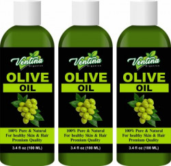 Ventina Organics Coldpressed Olive Carrier for Skin and Hair Oil-300Ml Hair Oil(300 ml)