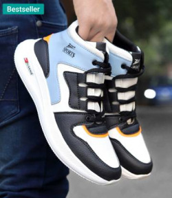 Men's High Top Ankle Retro Air Original Sneakers || Boys Long Bike Riding Shoes High Tops For Men(Multicolor)