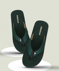 EVA|Ultralightweight|Premium|Comfort|All Seasons|Trendy|Slippers for Men Flip Flops(Green 7)