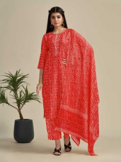 CreationRajvi Indi Printed Kurta, Salwar & Dupatta Set