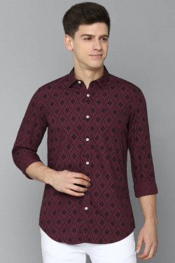 Men Regular Fit Printed Spread Collar Casual Shirt
