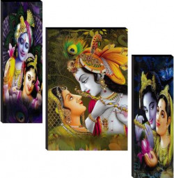 SNDArt Set Of 3 Radha Krishna Home Decor Painting