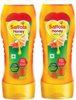 Saffola Honey Gold, 100%pure Kashmir Honey, Squeezy pack(2 x 350 g)