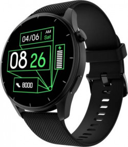 Noise Crew 1.38 Round Display with Bluetooth Calling, Metallic finish, IP68 Rating Smartwatch(Black Strap, Regular)