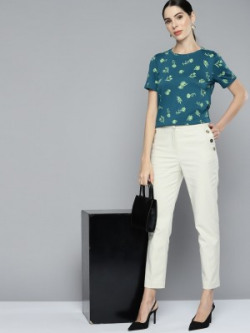 CHEMISTRY Floral Print Women Round Neck Multicolor T-Shirt