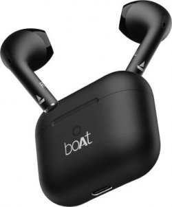 boAt Airdopes Alpha with 35 HRS Playback, 13mm Drivers, Dual Mics ENx & Beast Mode Bluetooth Headset(Jet Black, In the Ear)