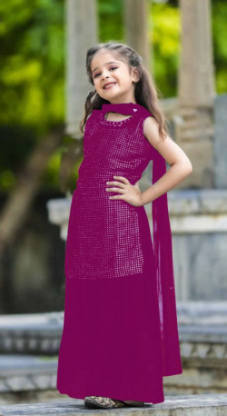 Girls Festive & Party Kurta, Pyjama & Dupatta Set