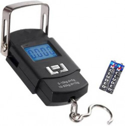 Nubex 10g-50Kg Digital Hanging Luggage Fishing Portable Weight Scale Taraju Tarazu Kata /171/UNu Weighing Scale(Black)