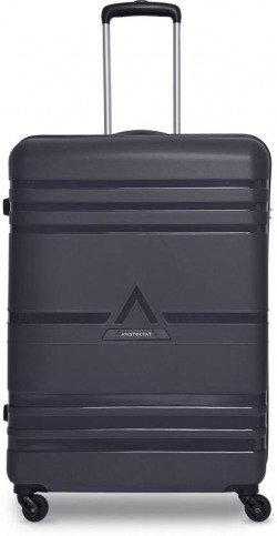 Medium Check-in Suitcase (63 cm) - Airstop Cabin Luggage- 63Cm, Periscope, Hardcase, 4 Wheels,7 Year Warranty - Grey
