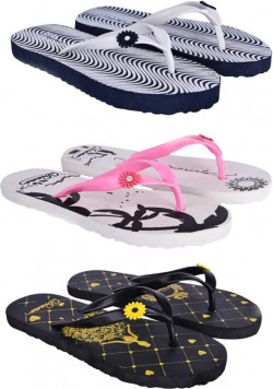 Womens Casual comfort stylish trending combo (Pack of 3) Slippers(Multicolor 5)