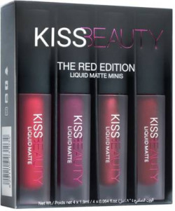 Kiss Beauty Liquid matte lipstick - Red edition(red edition, 7.6 ml)