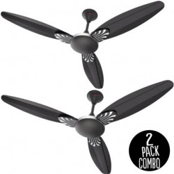MinMAX SENORITA ULTRA HIGH SPEED 1200 mm Anti Dust 3 Blade Ceiling Fan(Smoke Brown, Pack of 2)